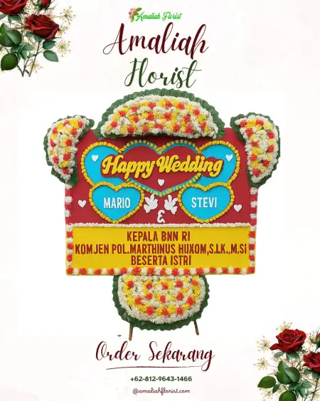 Papan Bunga Pernikahan Tampak Siring